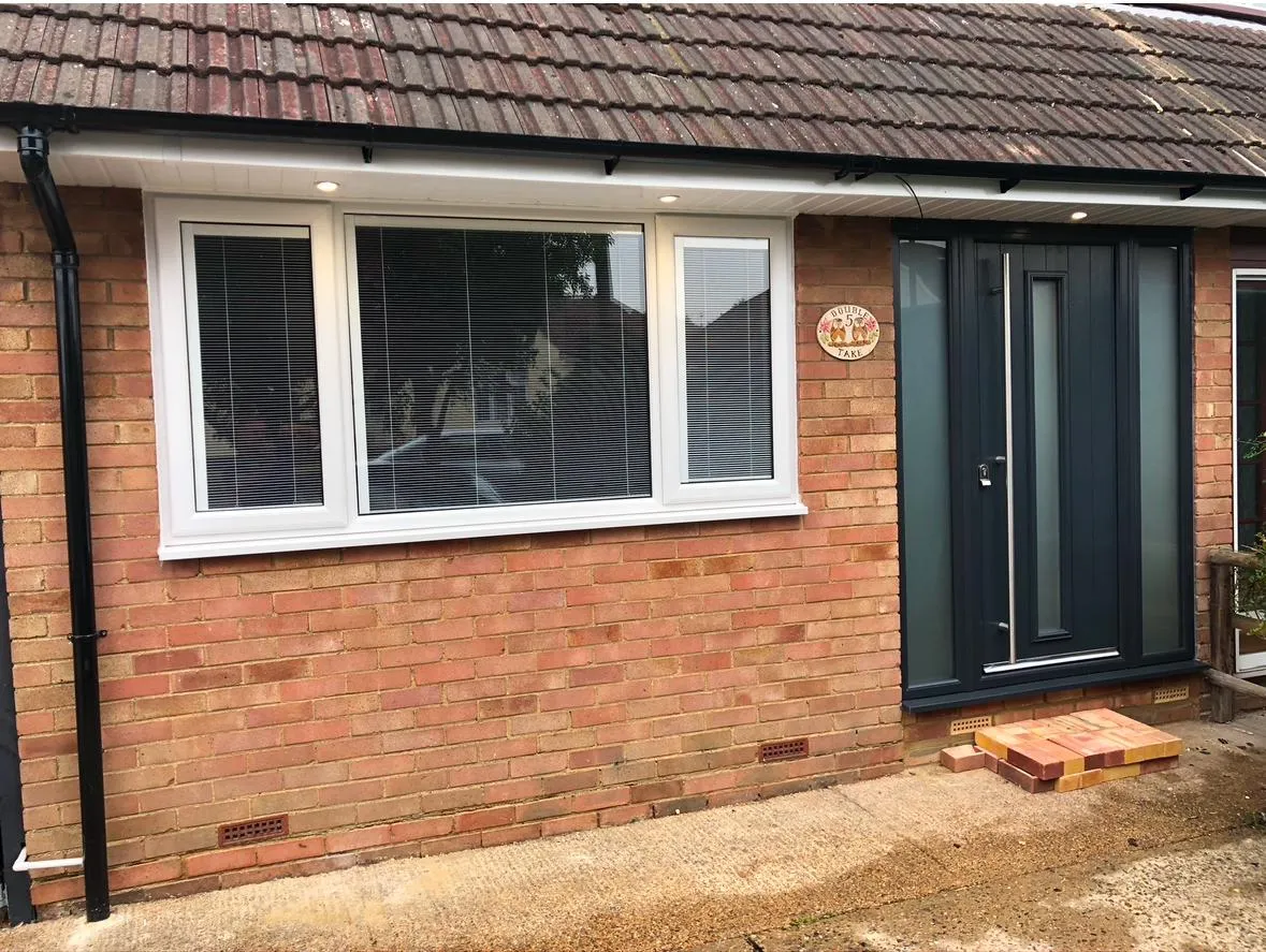 new upvc window and compsote fromt door