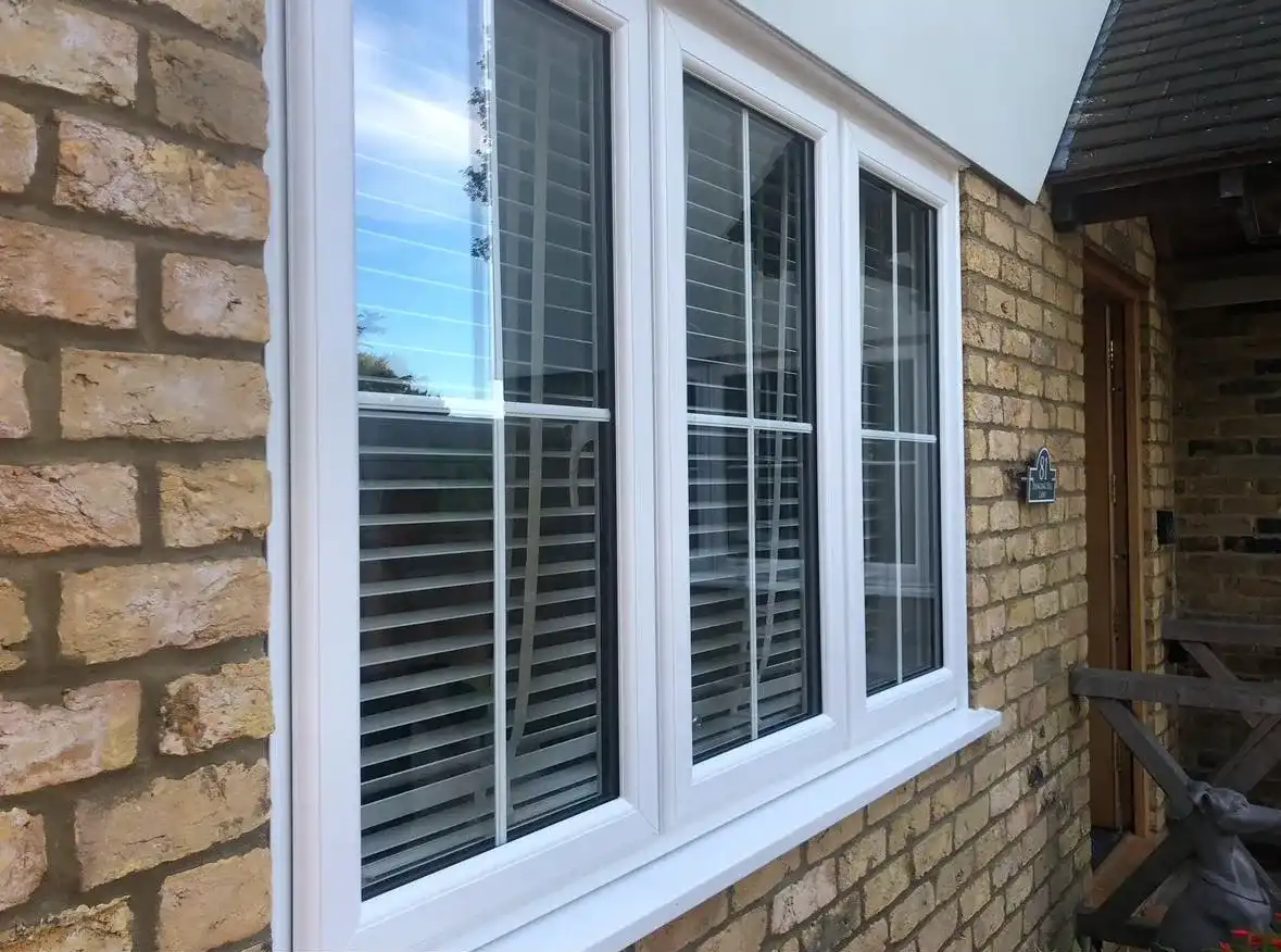 white upvc kitchen window