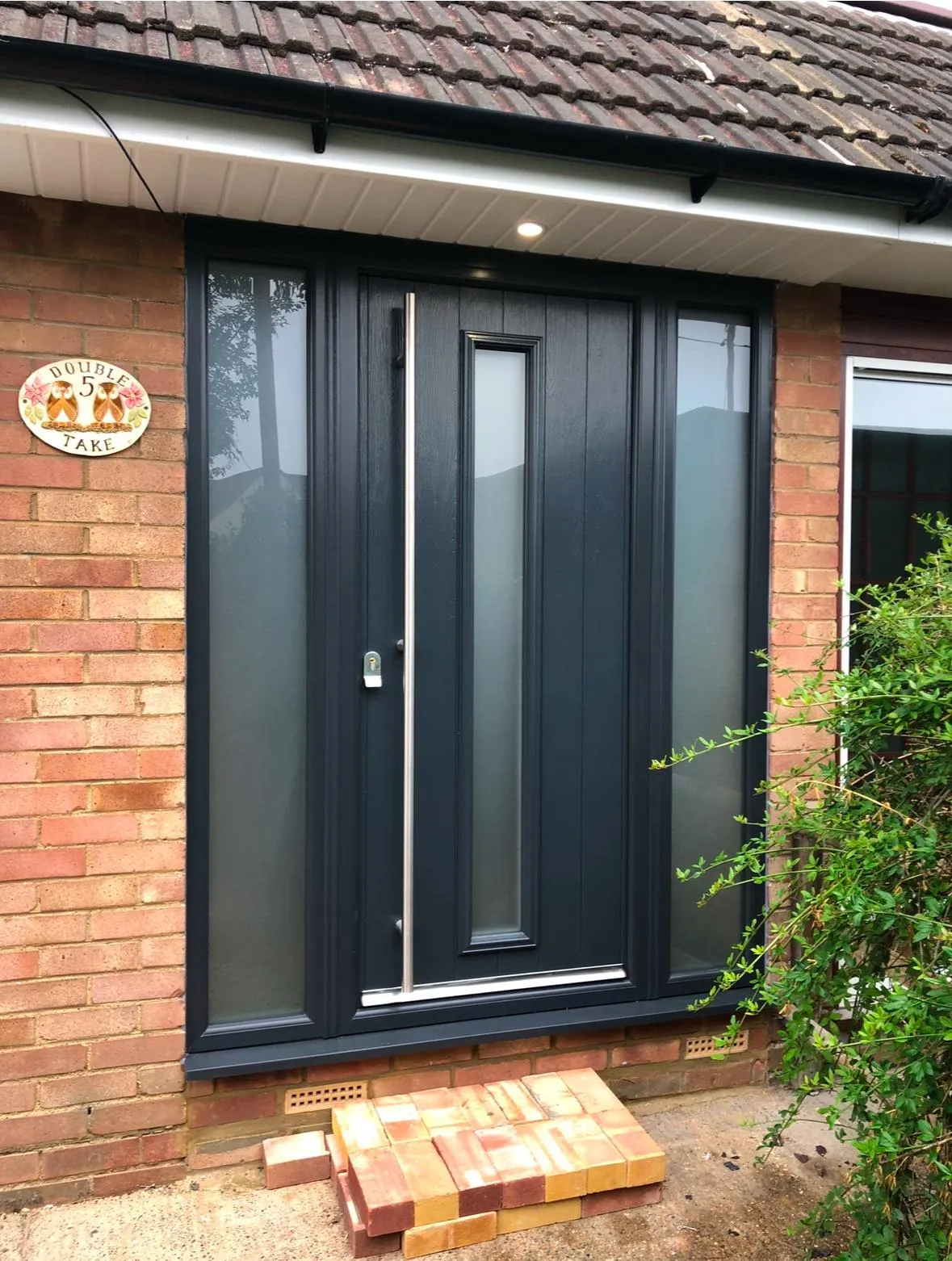 grey composite front door